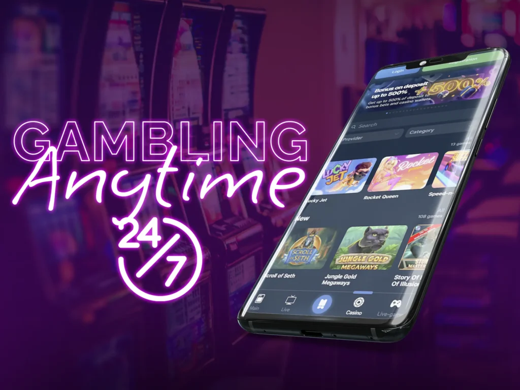 Play mobile slots anytime.