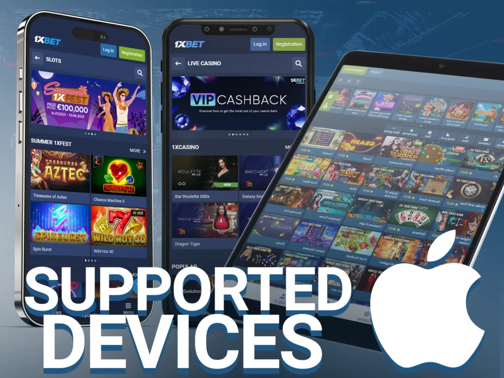 Download the 1xbet app on your iOS mobile device.