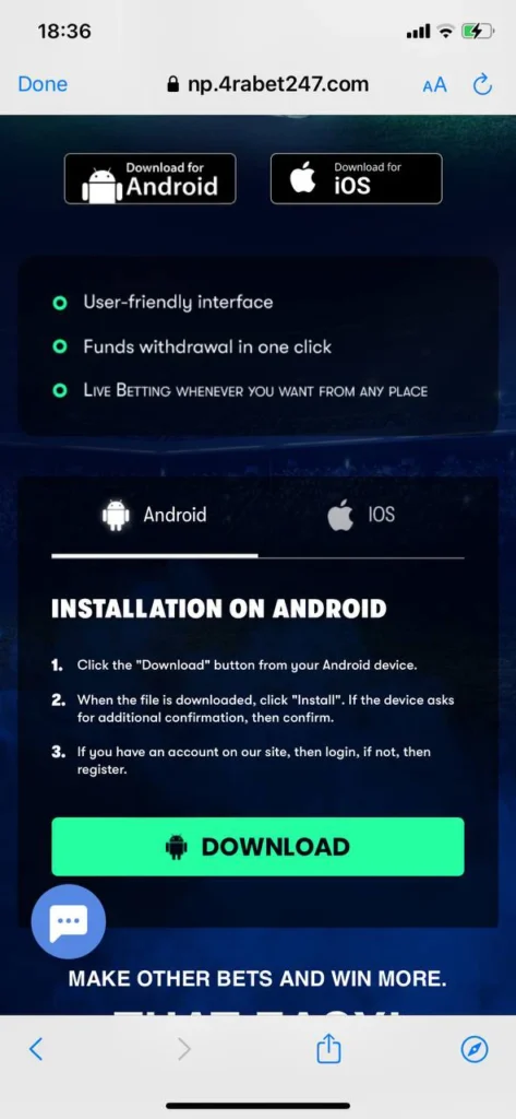 Follow the link to download the apk file.