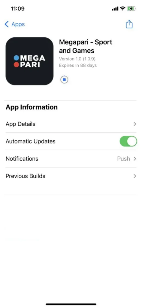 Download and launch the Megapari app.