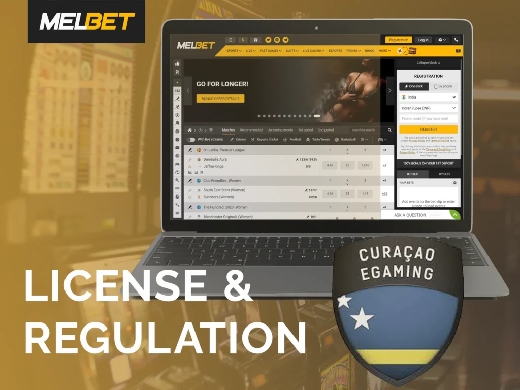 Melbet Casino is licensed under Curacao jurisdiction.