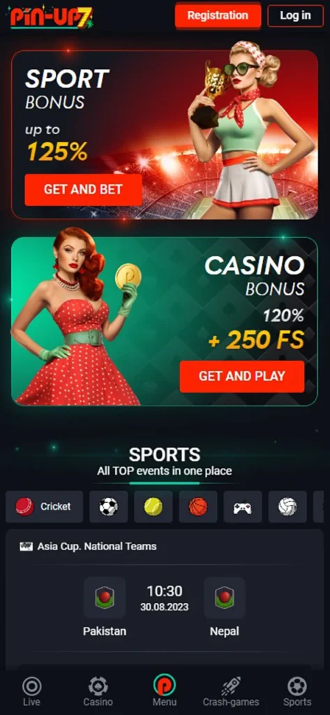 Install the Pin-Up mobile app on your mobile device.