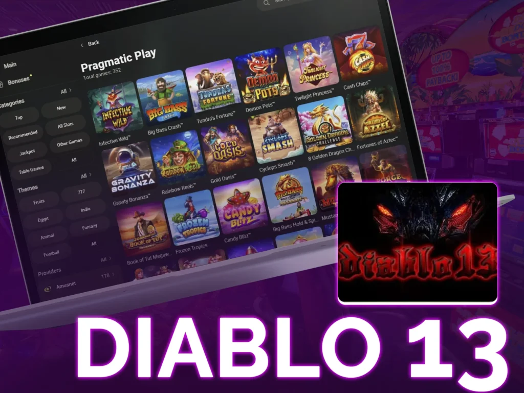 Plunge into the horror atmosphere with the Diablo 13 slot!