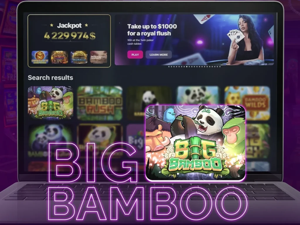 Big Bamboo jungle slot: 5x6 reels, unique symbols, high RTP.