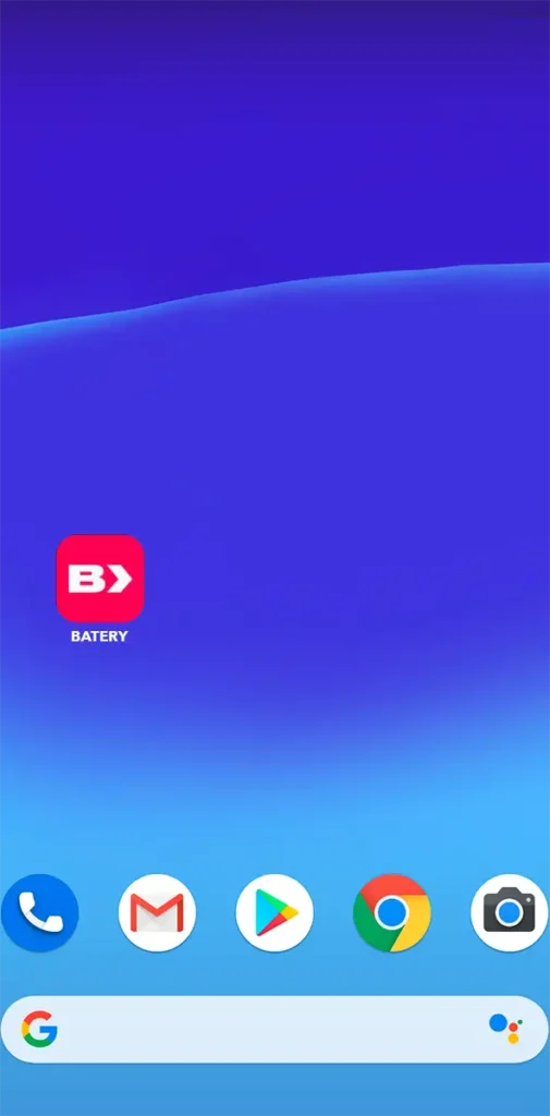 Start your journey by launching the Batery app.