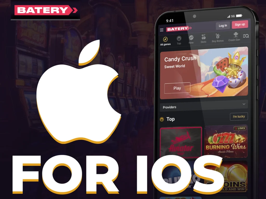Get a Batery App for iOS for a unique and great gambling experience.