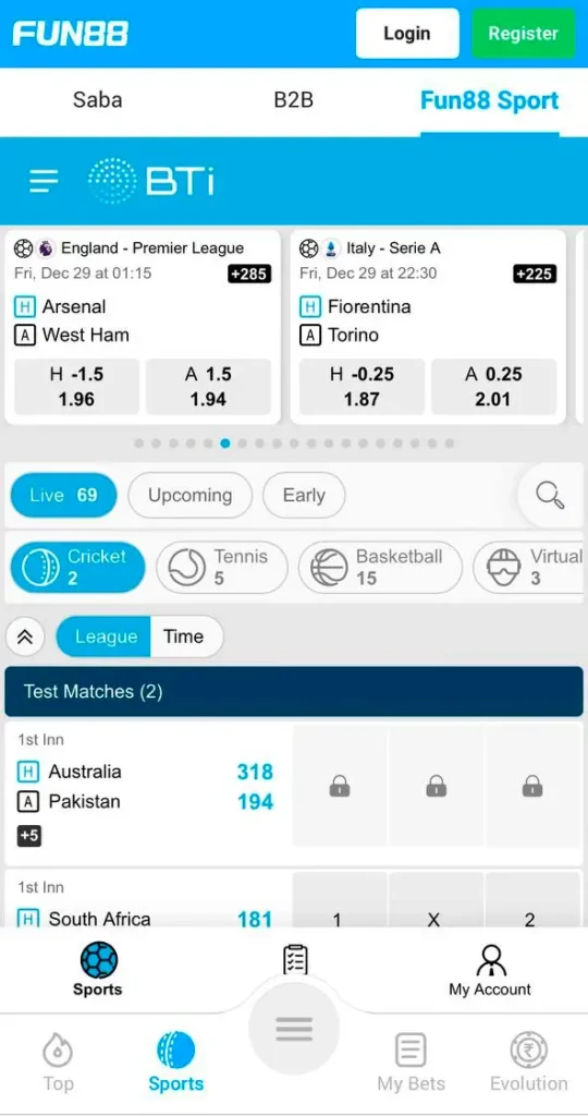 Make your predictions at Fun88.