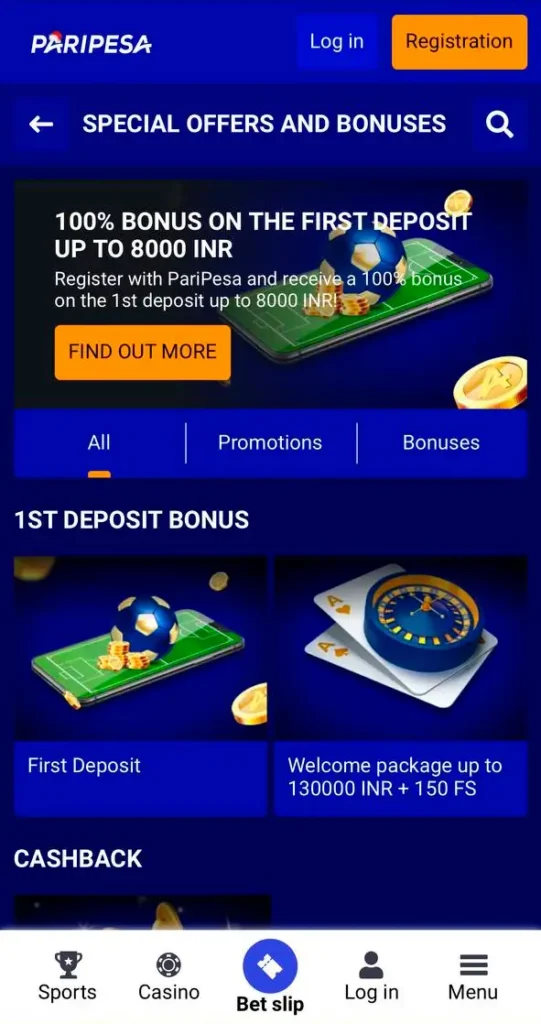 Promotions from Paripesa.