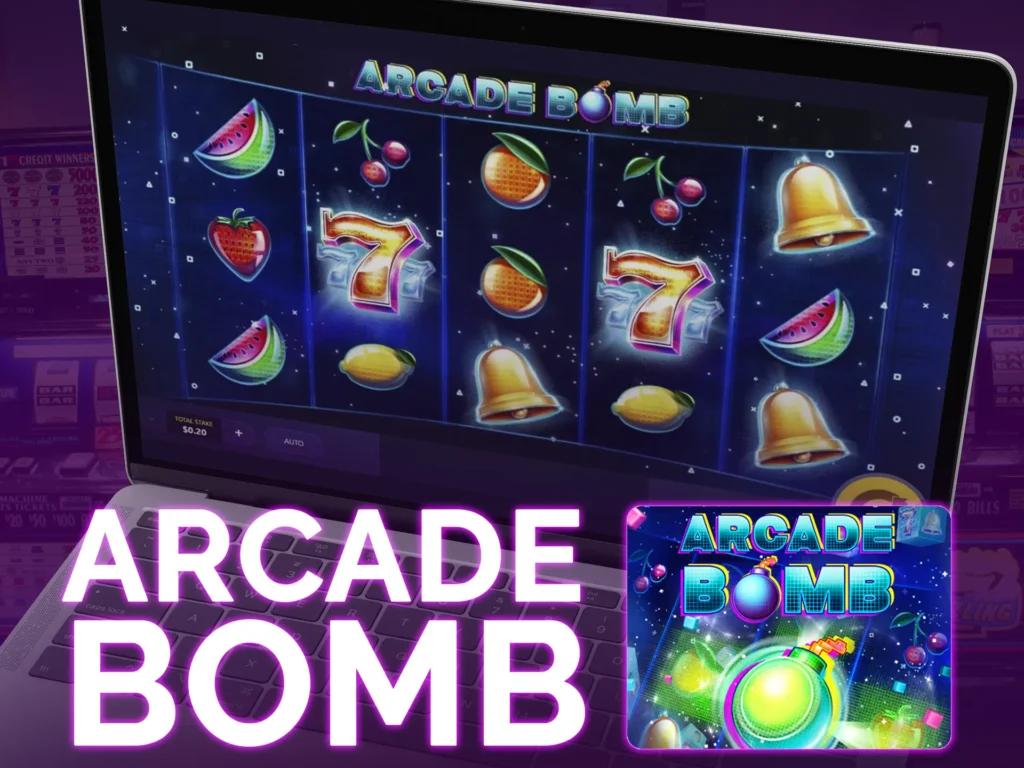 Arcade Bomb it`s a classic slot with 20 paylines, 5 reels, detailed fruit symbols, and 96.4% payout.