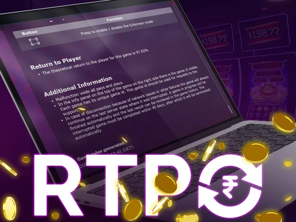 Check the payout table for slot RTP, which may vary.
