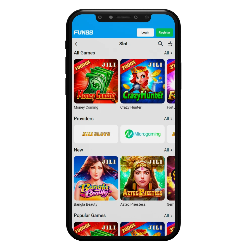 Play slots in the Fun88 casino app and claim your winnings.