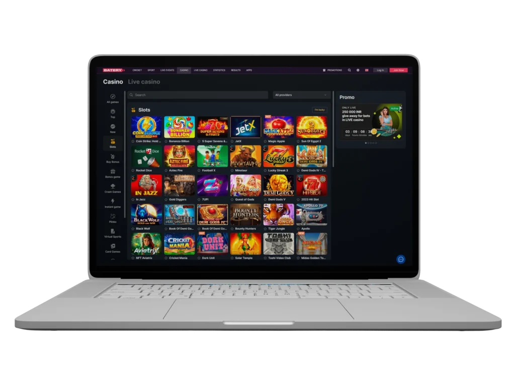 At Batery Casino you can find different slots to suit every taste.