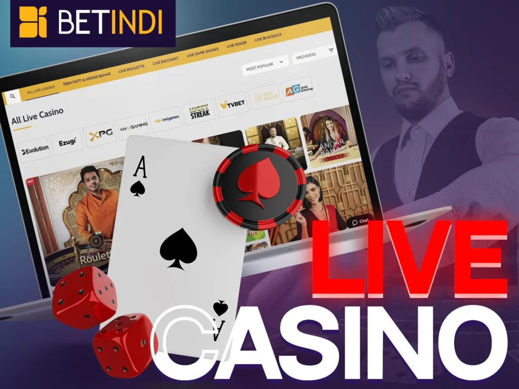 Experience realistic casino action with Betindi Live Casino.