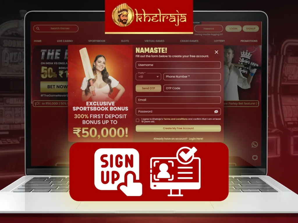 Khelraja requires registration and verification for security.