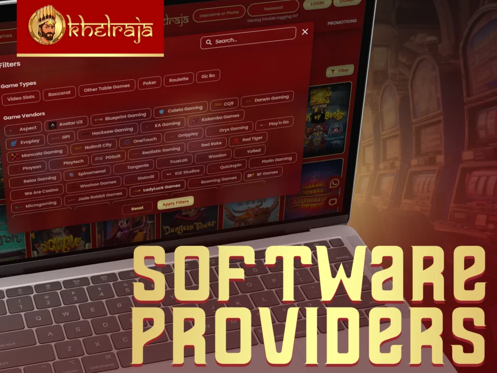 Khelraja offers games from top software providers.