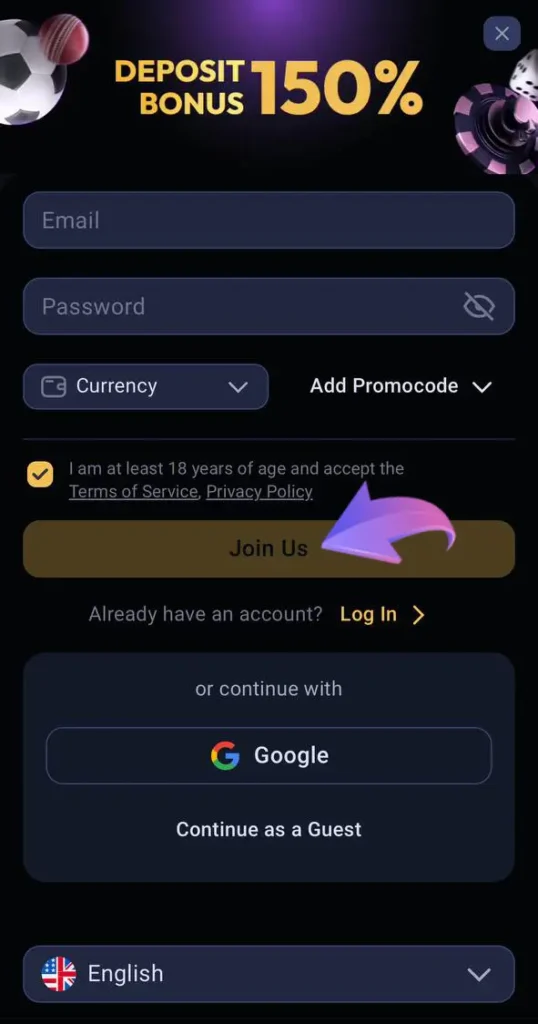 Register to start downloading the Odd96 app.