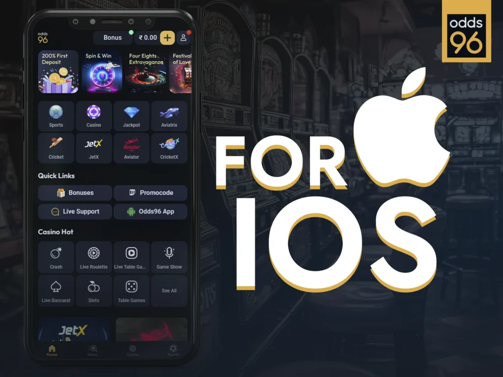 The Odds96 iOS app is user-friendly and free.