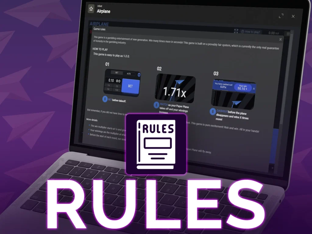 Airplane game's rules are simple for all players.