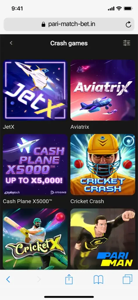 Once you have signed up on the website chosen through BestSlots, locate the section specifically for crash games.