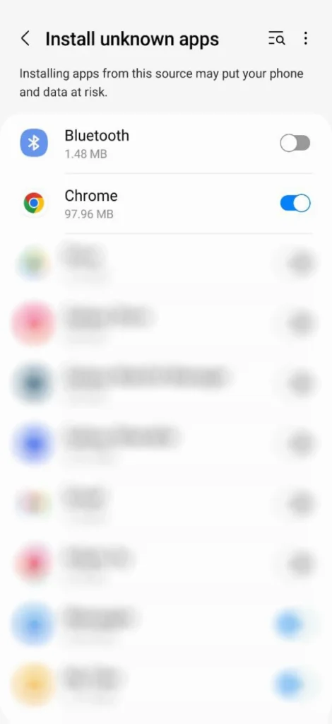 Allow settings on your smartphone.