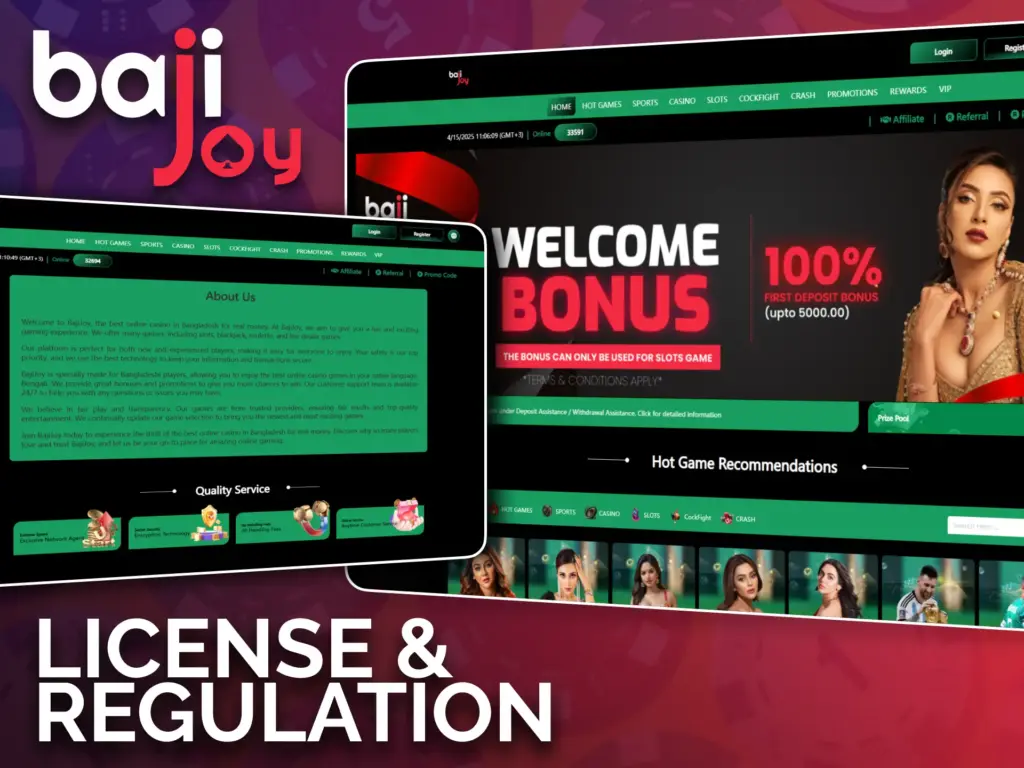Bajijoy Casino operates legally under a Curacao license.
