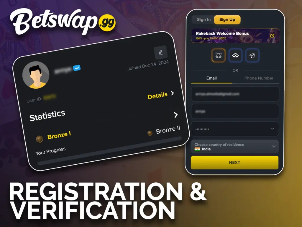 Register at Betswap and start playing online casino games.