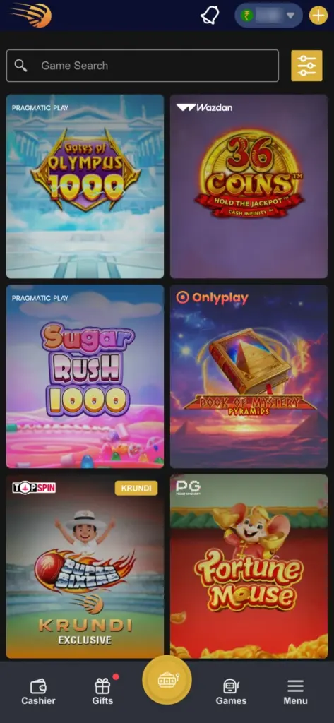 Choose your favourite game at Krundi app and start playing.