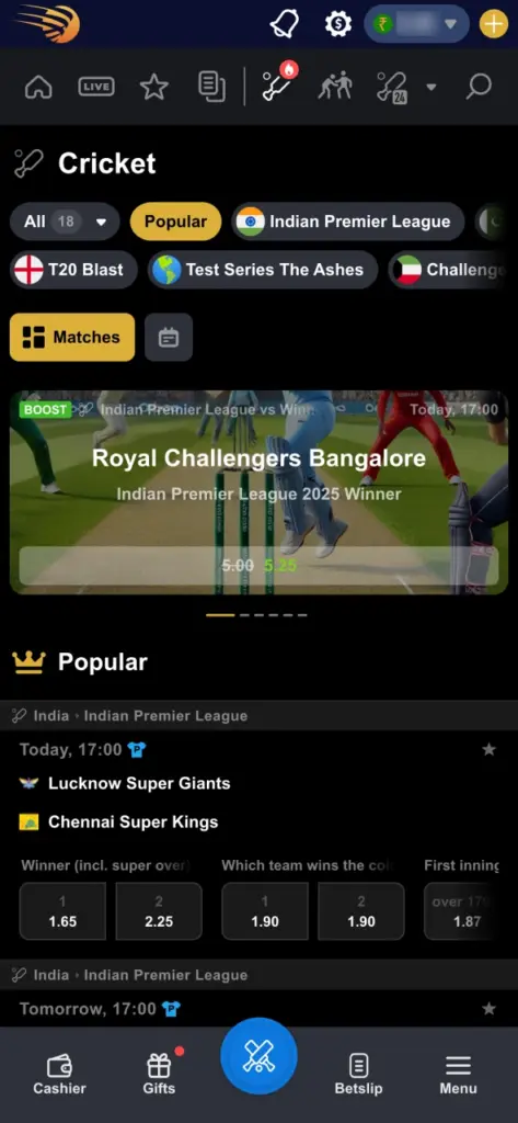 Bet on your favourite sports on Krundi app.