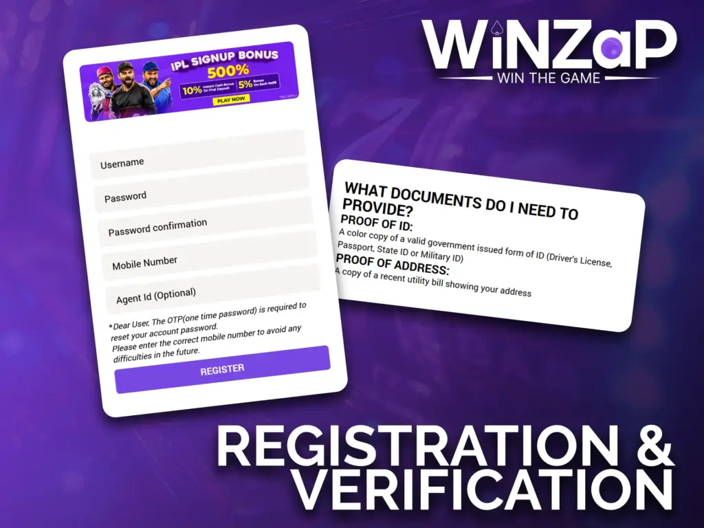 Register at Winzap casino and start playing your favorite games.