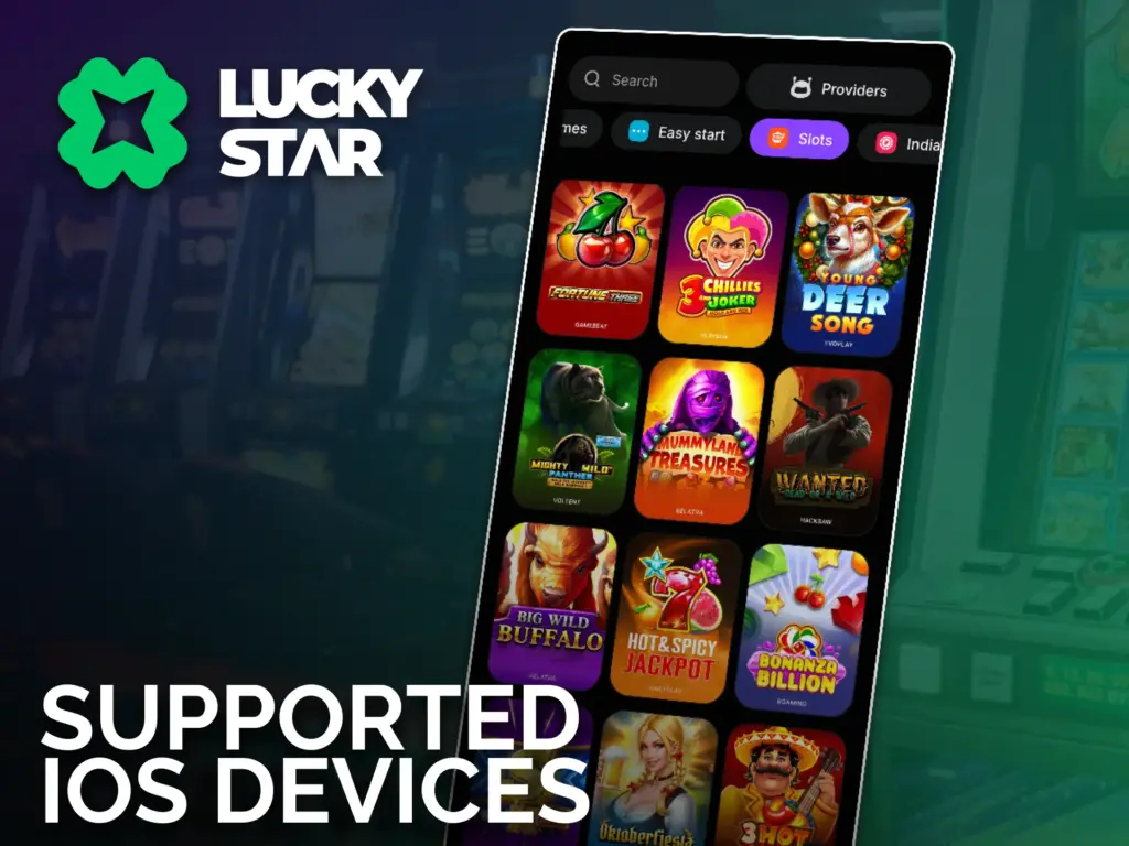 Play on supported iPhones with the Lucky Star app.